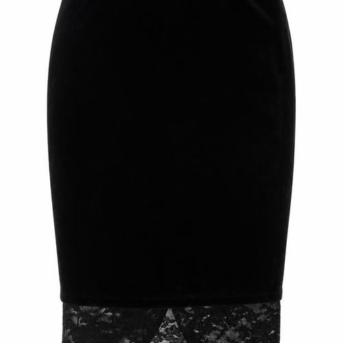 Only Womens Black Polyester Straight & Pencil Skirt Size M - Lace detail