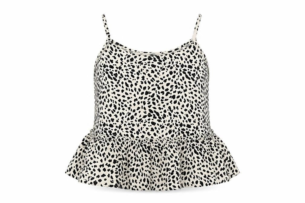 George Womens Beige Animal Print Viscose Basic Blouse Size 8 Round Neck - Cheetah Print
