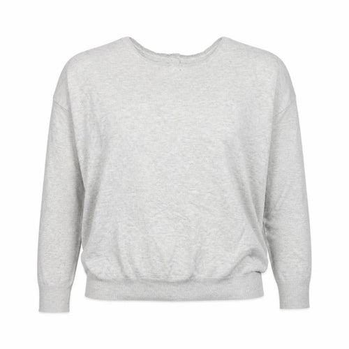 Debenhams Womens Grey Round Neck Viscose Wrap Jumper Size 10 - Key Hole Back