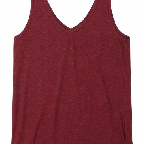 NEXT Womens Red Viscose Camisole T-Shirt Size 12 Round Neck