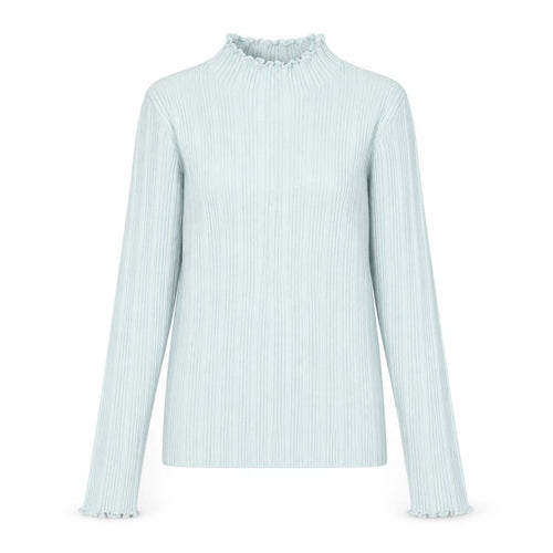 Fashion Union Womens Blue Mock Neck Viscose Pullover Jumper Size 8