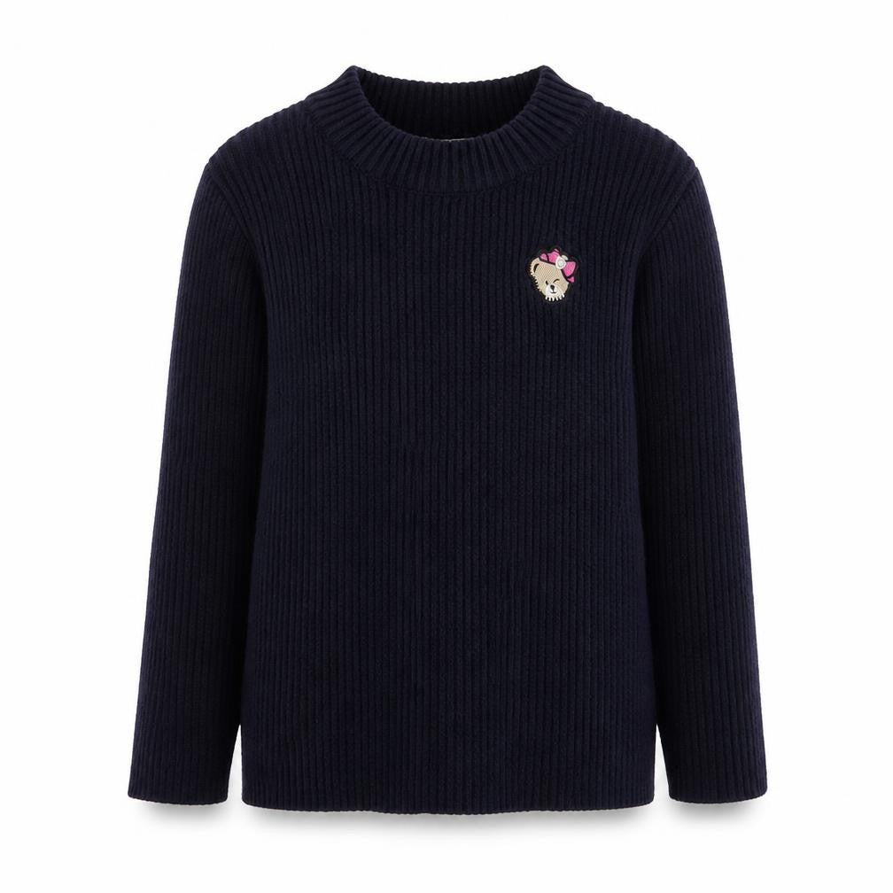 JMBear Girls Blue Round Neck Acrylic Pullover Jumper Size 5 Years Pullover