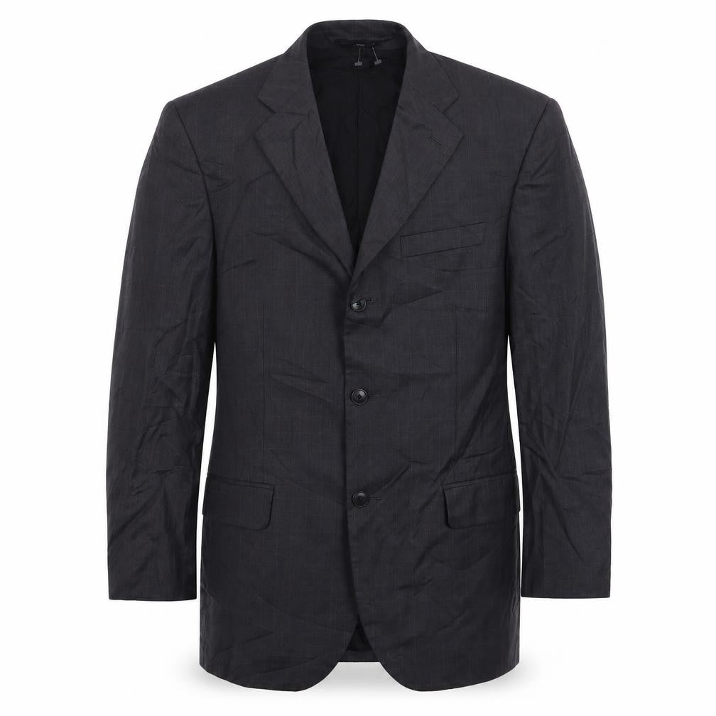 Front view of Next men’s grey check wool jacket suit jacket, size 36