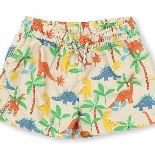 Zara Boys Multicoloured Floral Polyester Cropped Trousers Size 12-18 Months Tie - Dinosaurs