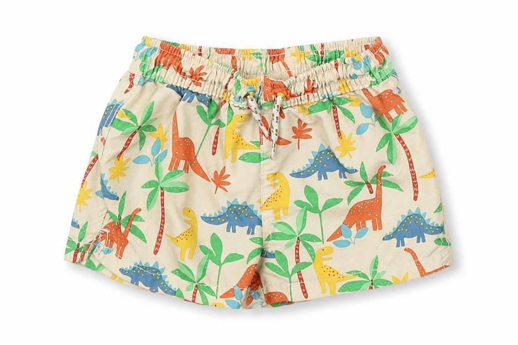Zara Boys Multicoloured Floral Polyester Cropped Trousers Size 12-18 Months Tie - Dinosaurs