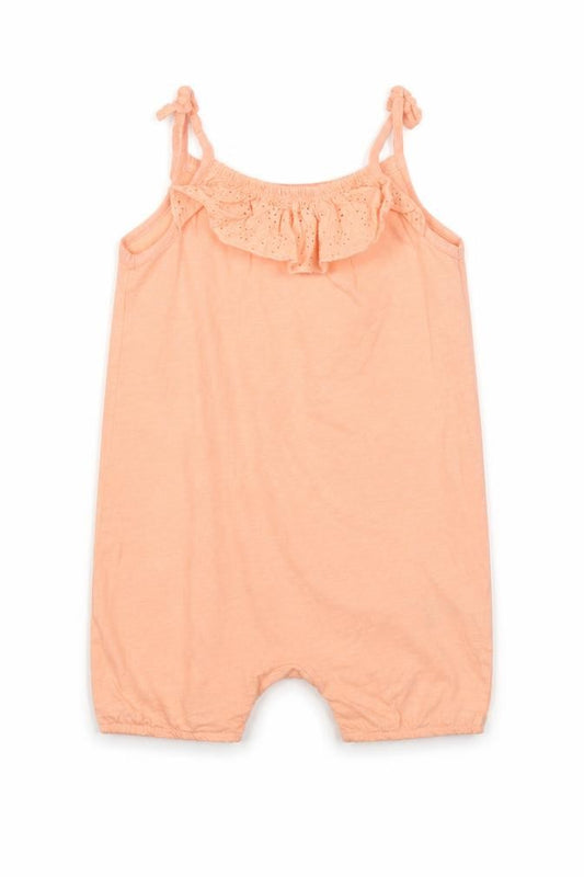 H&M Girls Orange Cotton Romper One-Piece Size 2-3 Years Pullover