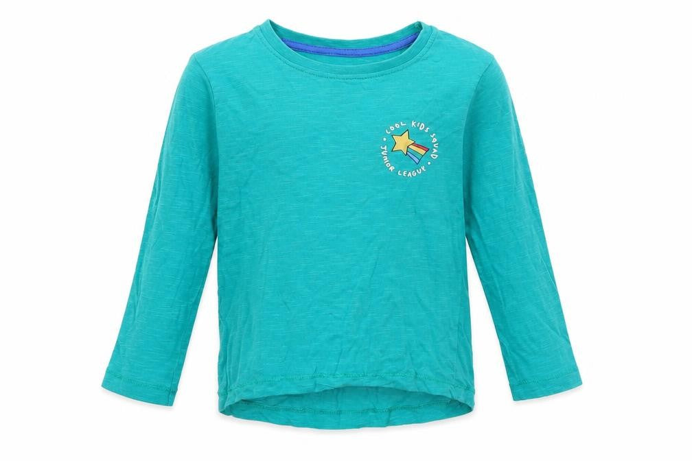 Dunnes Stores Boys Green Cotton Basic T-Shirt Size 2 Years Crew Neck Pullover - Cool kids squad