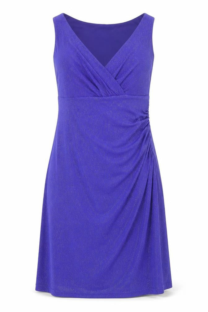 RN Studio Womens Blue Polyester A-Line Size 10 V-Neck Pullover