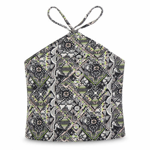 Miss Selfridge Womens Multicoloured Geometric Cotton Camisole Tank Size 10 Halter