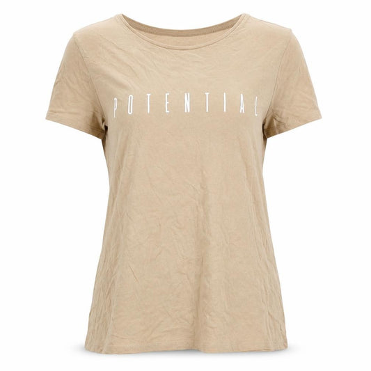 Front view of Primark women’s orange 100% cotton basic t-shirt, size UK 10, round neck - potential