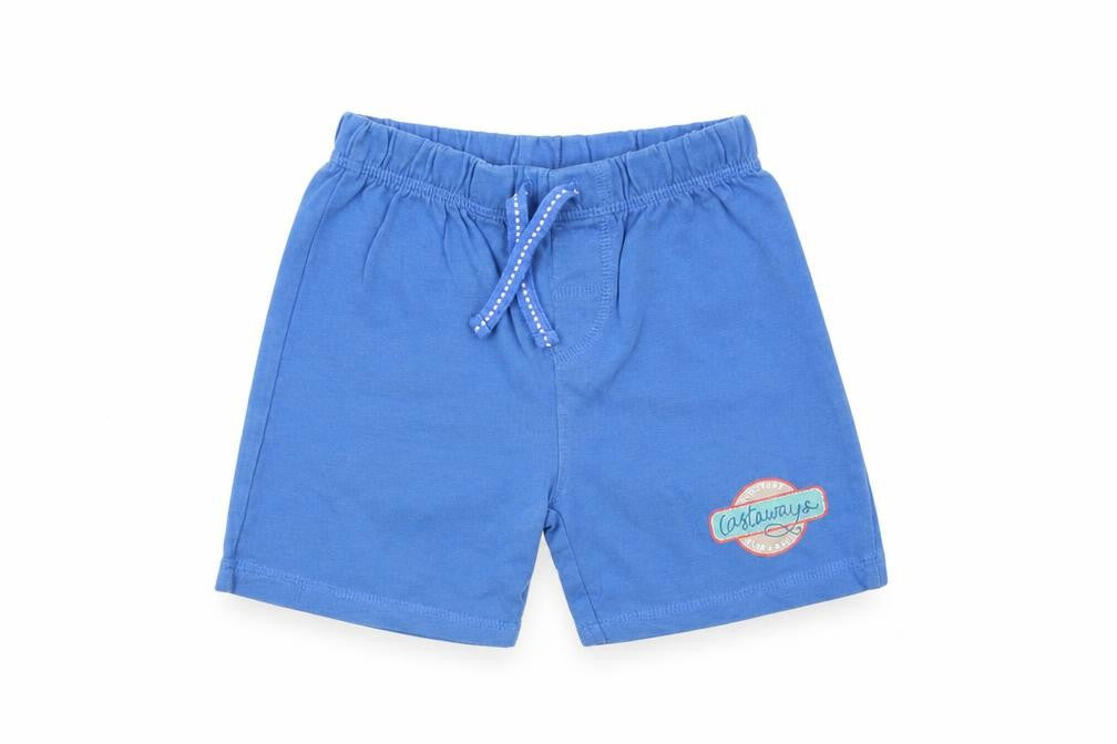 Mothercare Boys Blue Cotton Jogger Trousers Size 9-12 Months Drawstring - Castaways