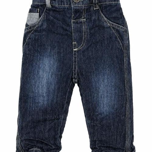 George Baby Blue Cotton Jogger Jeans Size 3-6 Months Button