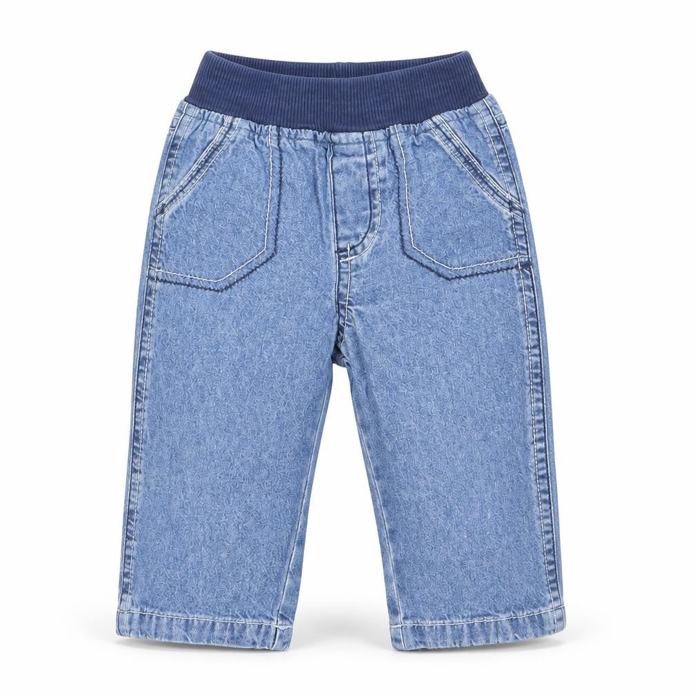 George Girls Blue 100% Cotton Jogger Jeans Size 6-9 Months Pullover