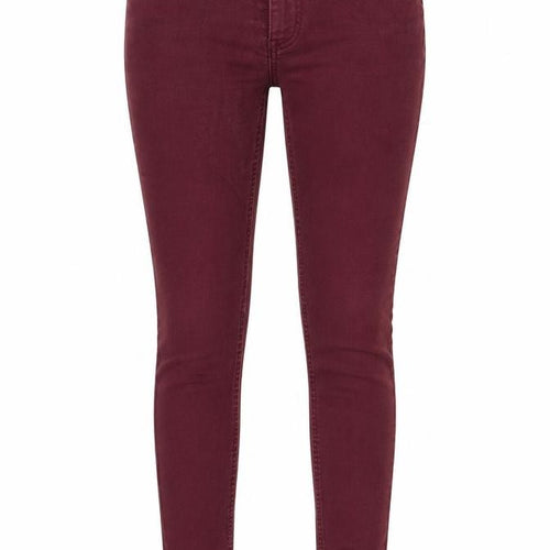Preworn Womens Red Polyester Skinny Jeans Size 28 in L29 in Regular Zip
