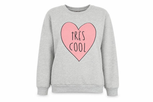 Front view of Atmosphere women’s grey polyester pullover sweatshirt, size UK 6, pullover - tres cool