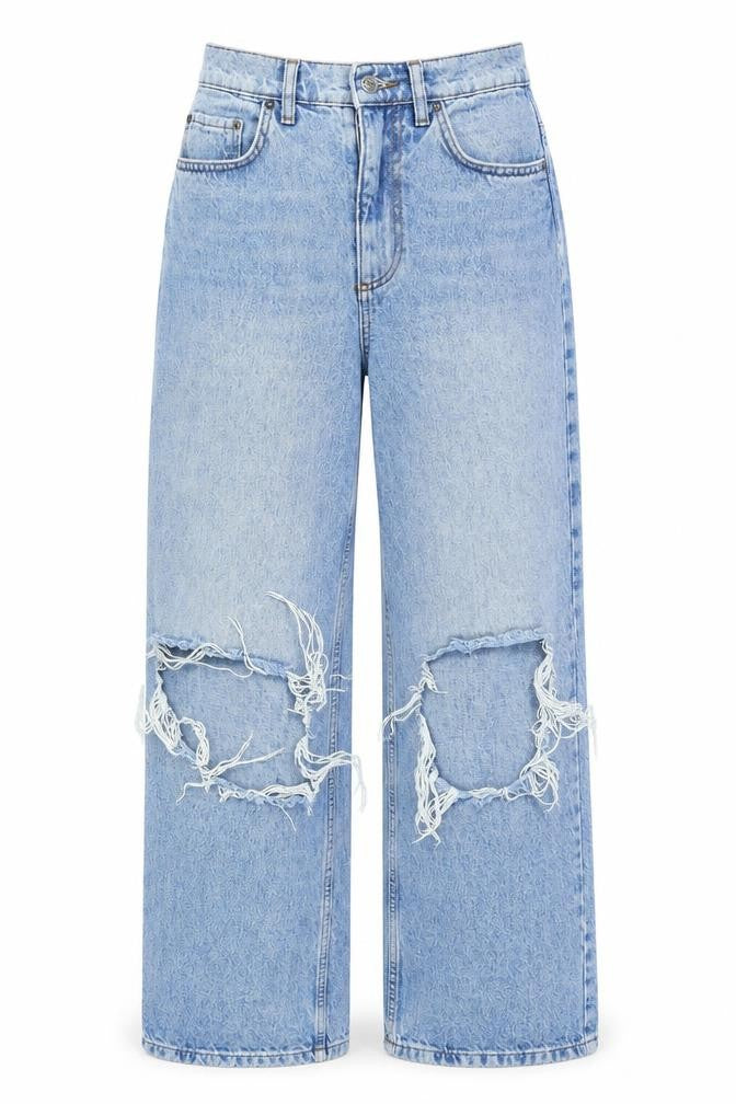 ASOS Womens Blue Cotton Straight Jeans Size 26 in L26 in Regular Zip