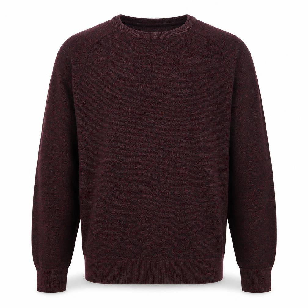 Front view of George men’s purple round neck cotton jumper, size M