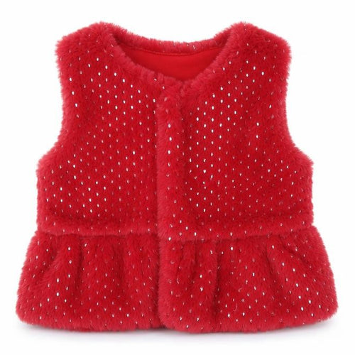 Bumper Girls Red Polka Dot Gilet Jacket Size 6-9 Months