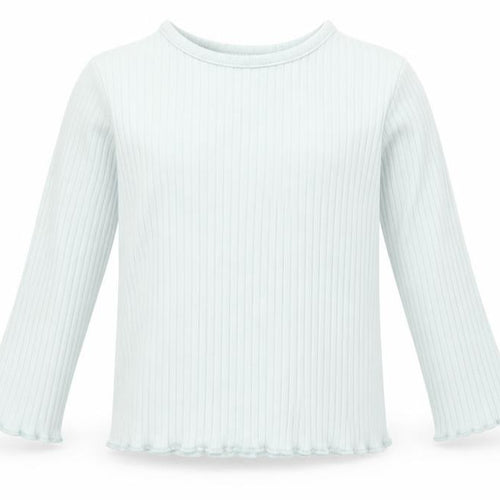 F&F Girls Green Cotton Pullover Jumper Size 6-9 Months Pullover - Lettuce Hem