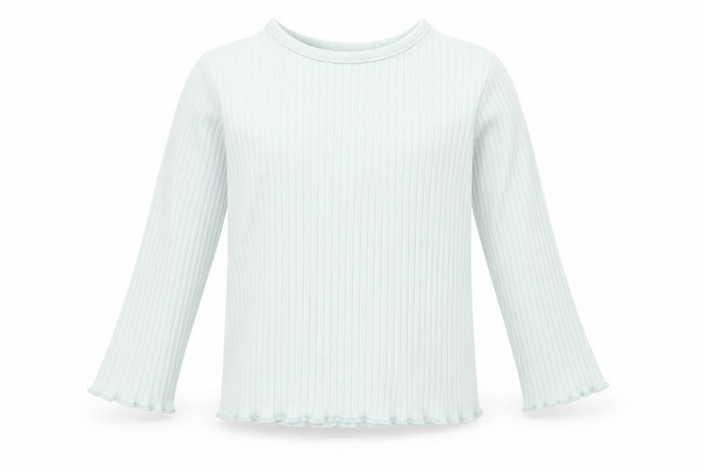 F&F Girls Green Cotton Pullover Jumper Size 6-9 Months Pullover - Lettuce Hem