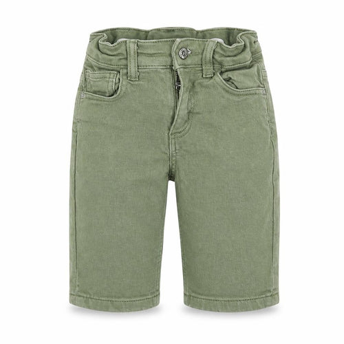 Denim & Co. Boys Green Cotton Bermuda Shorts Size 6-7 Years Regular Zip