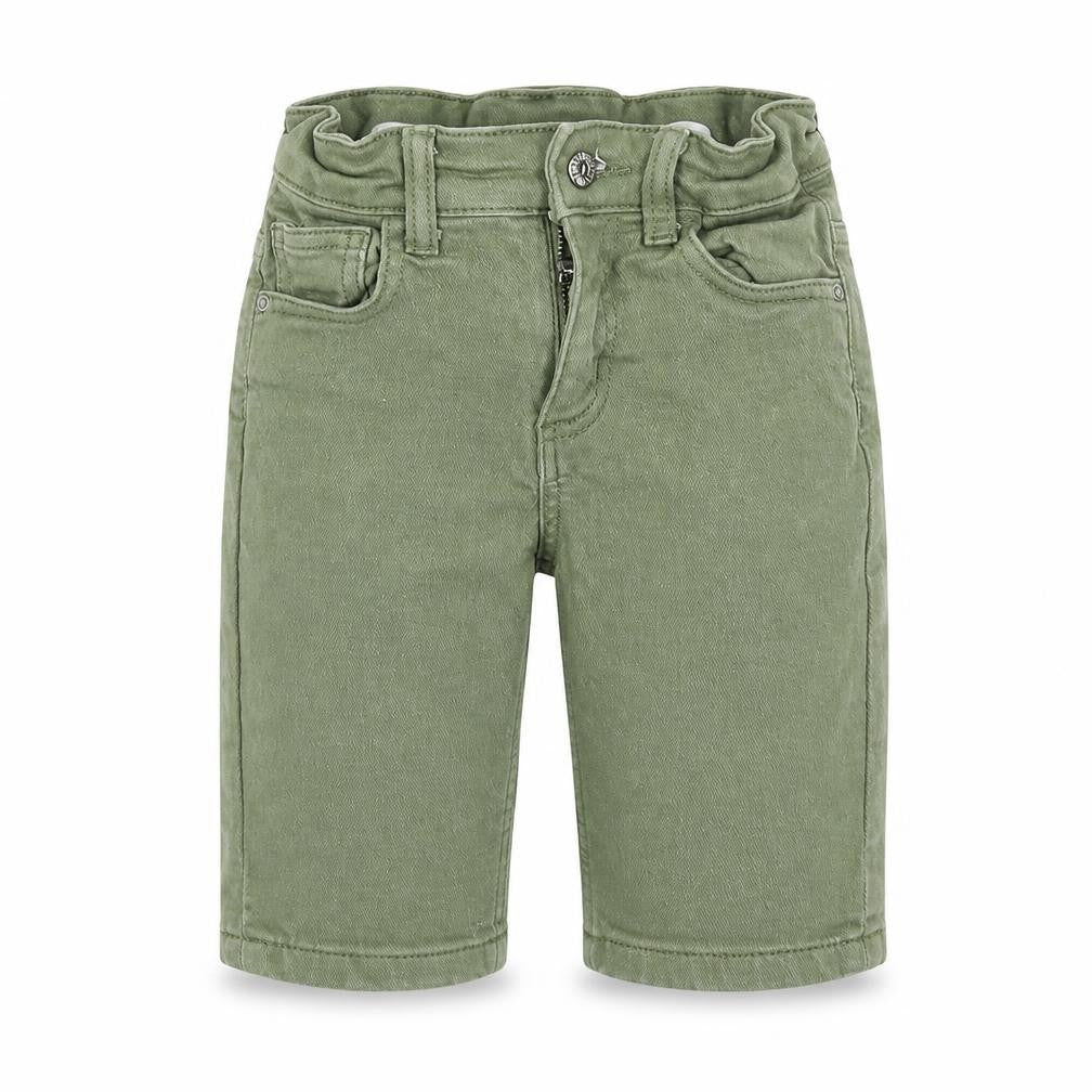 Denim & Co. Boys Green Cotton Bermuda Shorts Size 6-7 Years Regular Zip