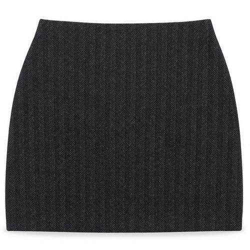 F&F Womens Black Herringbone Polyester Straight & Pencil Skirt Size 8
