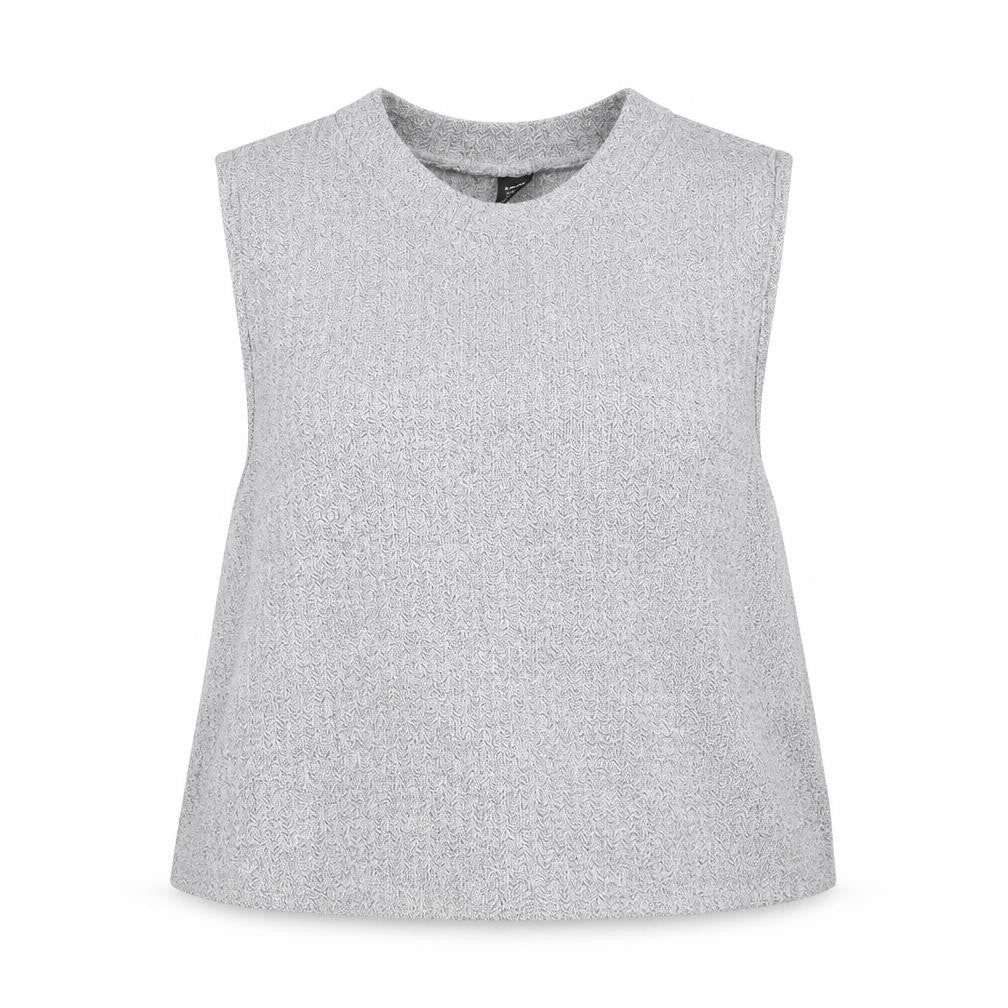 Front view of SHEIN women’s grey polyester basic tank, size 2XL, round neck