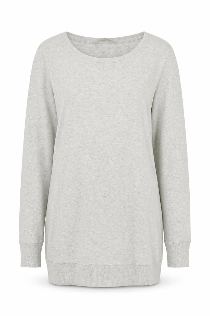 Front view of Tu women’s grey cotton pullover sweatshirt, size UK 10, pullover