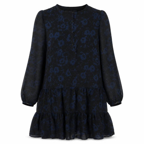 Zara Womens Black Geometric Polyester Skater Dress Size S Round Neck