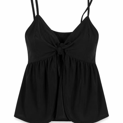 Nasty Gal Womens Black Polyester Camisole Blouse Size 10 V-Neck