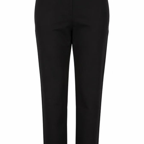 Gallery Womens Black Viscose Chino Trousers Size 10 L28 in Regular Button