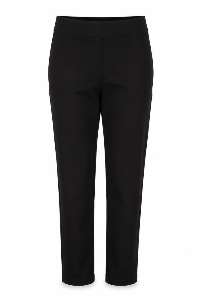Gallery Womens Black Viscose Chino Trousers Size 10 L28 in Regular Button