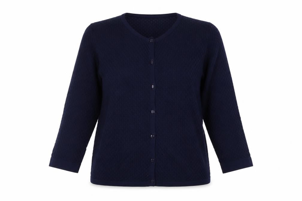 Savida Womens Blue V-Neck Viscose Cardigan Jumper Size S