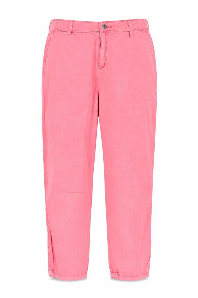 F&F Womens Pink Polyester Chino Trousers Size 10 L23 in Regular Zip