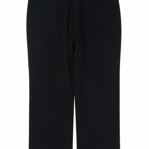 Preworn Womens Black Polyester Trousers Size 32 in L27 in Regular