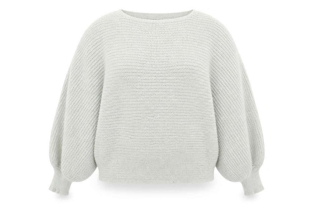 Front view of SHEIN women’s grey round neck polyester jumper, size M
