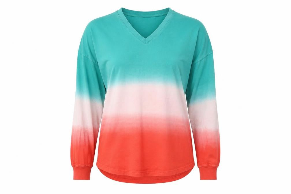 Spirit Womens Multicoloured Cotton Basic T-Shirt Size S V-Neck - Sandals Barbados