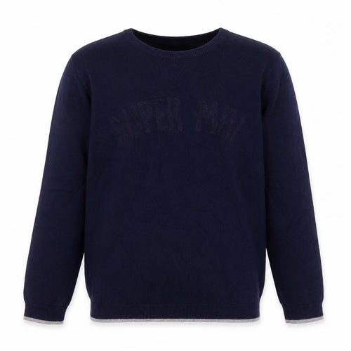 Du Pareil Girls Blue Round Neck Cotton Pullover Jumper Size 12 Years Pullover