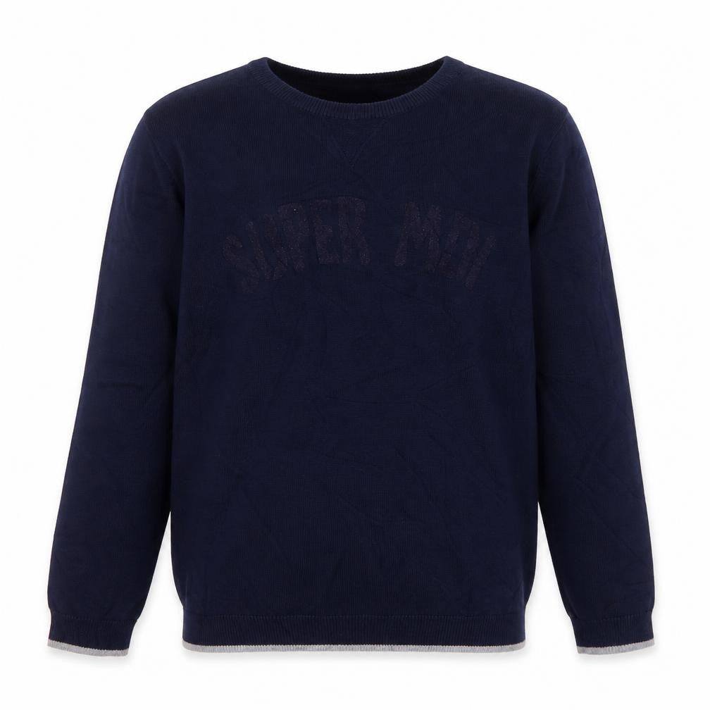 Du Pareil Girls Blue Round Neck Cotton Pullover Jumper Size 12 Years Pullover