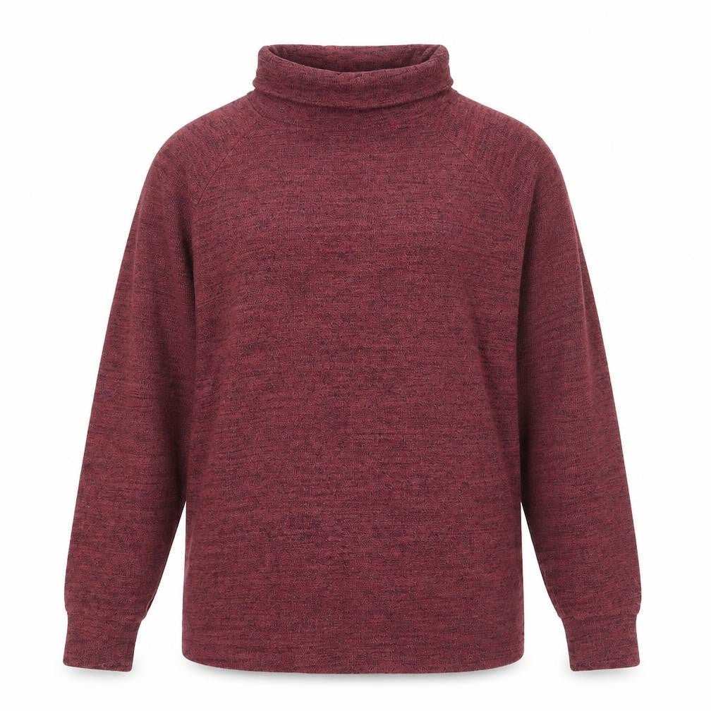 Front view of Next women’s pink roll neck cotton jumper, size UK 10