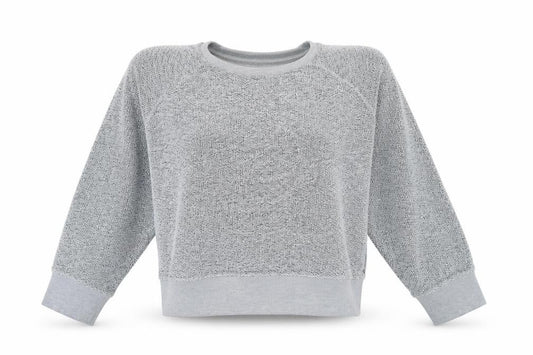 Front view of ASOS women’s blue polyester pullover sweatshirt, size S, pullover