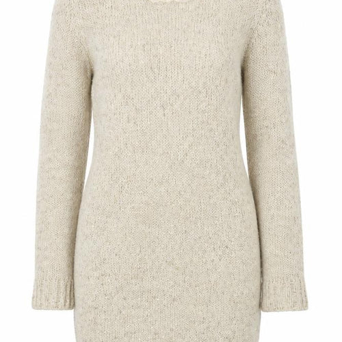 Izabel London Womens Gold Round Neck Acrylic Pullover Jumper Size 8