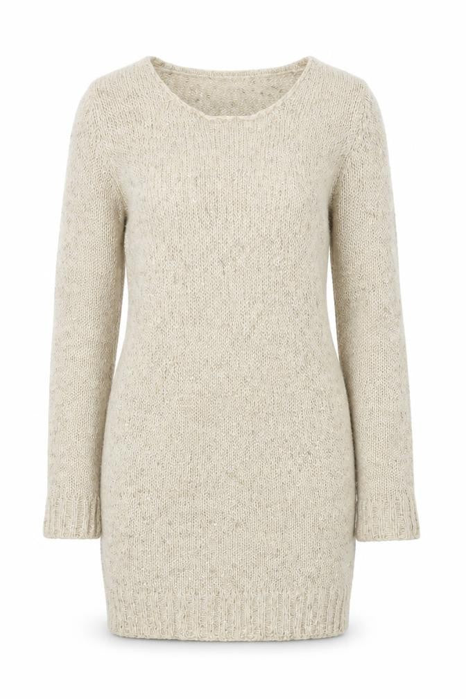 Izabel London Womens Gold Round Neck Acrylic Pullover Jumper Size 8