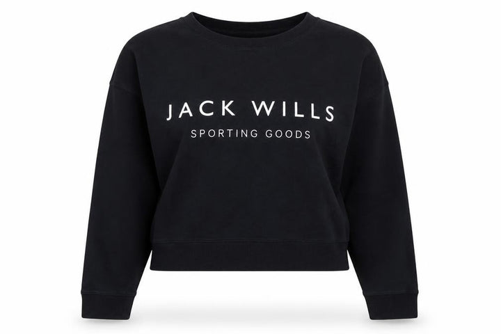 Jack Wills Womens Black Polyester Pullover Sweatshirt Size 6 Pullover