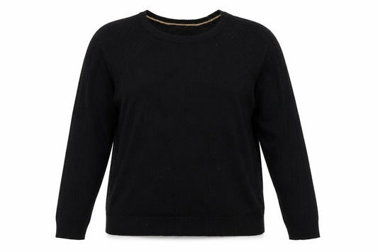 Front view of Next women’s black round neck polyester jumper, size M
