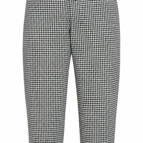 Pull&Bear Womens White Plaid Polyester Trousers Size 26 in L25 in Regular Zip