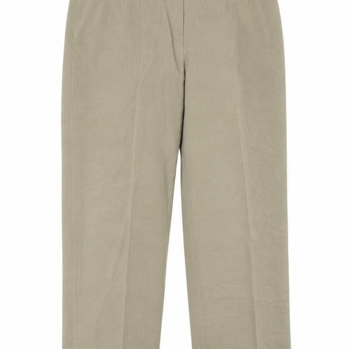 Country Casuals Womens Brown Polyester Trousers Size 14 L25 in Regular Zip