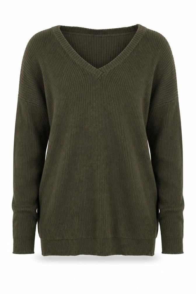 915 Generation Girls Green V-Neck Viscose Pullover Jumper Size 10-11 Years