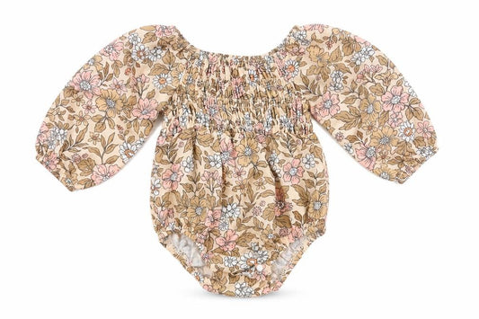 SheIn Baby Pink Floral Polyester Babygrow One-Piece Size 3-6 Months Snap